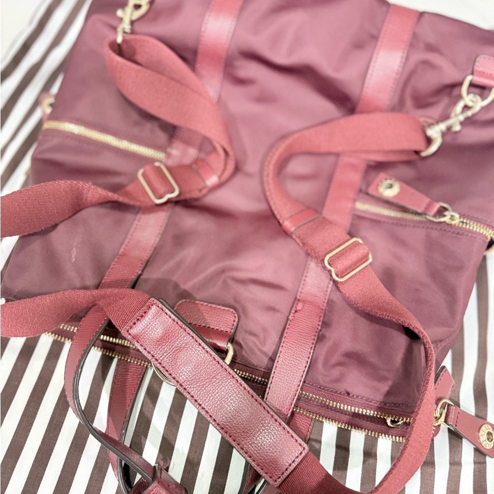 Henri Bendel Jetsetter Convertible Backpack/crossbody/tote Oxblood/Burgundy - Picture 15 of 16